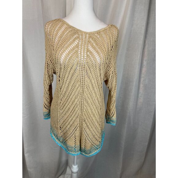 Coldwater Creek Crochet Tunic Sweater – Size L - Picture 1 of 4